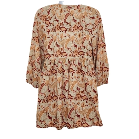 Melloday Anthropologie Womens Floral Boho Popover Blouse Tunic Oversized Small. - Picture 3 of 10
